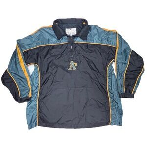 Vintage Oakland Athletics A's Pullover Windbreaker Jacket G-III Carl Banks M